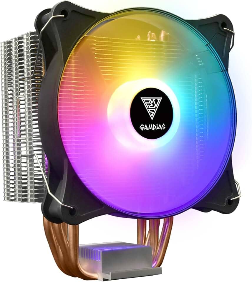 GAMDIAS Air Cooler Boreas E1-410 Lite com Fan de 120mm RGB Fixo, Preto