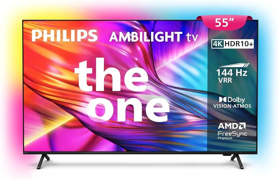 PHILIPS, Smart TV, Ambilight THE ONE 55' 4K 144 Hz, 55PUG8929/78, P5, DTS Play-Fi, Freesync, Dolby Vision e Atmos, 40 WRMS