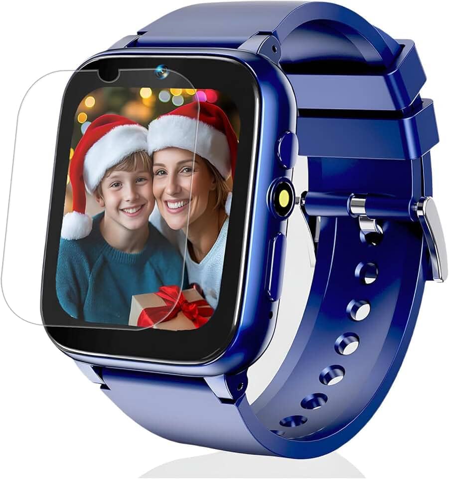 Relógio inteligente para crianças, meninas meninos smartwatch com 26 jogos câmera gravador de vídeo e player, pedômetro lanterna, livro de áudio