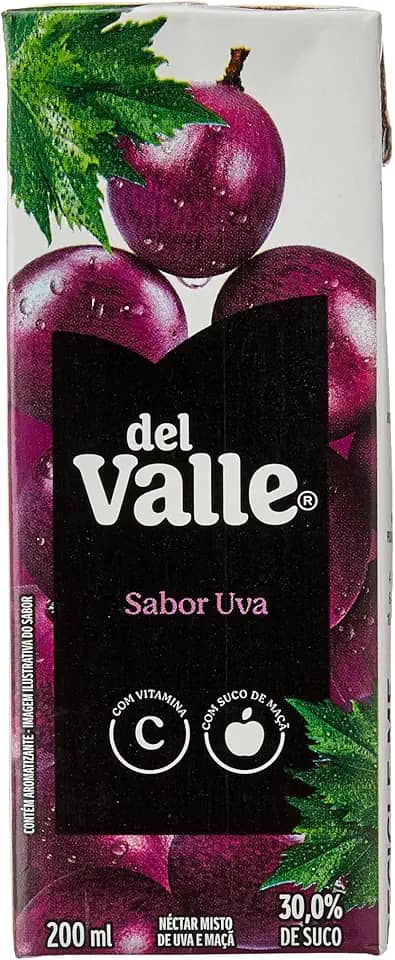 Pack de DEL VALLE UVA TP 200ML 18 unidades