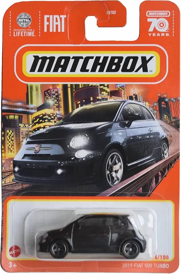 Matchbox 2019 Fiat 500 Turbo, Black 16/100