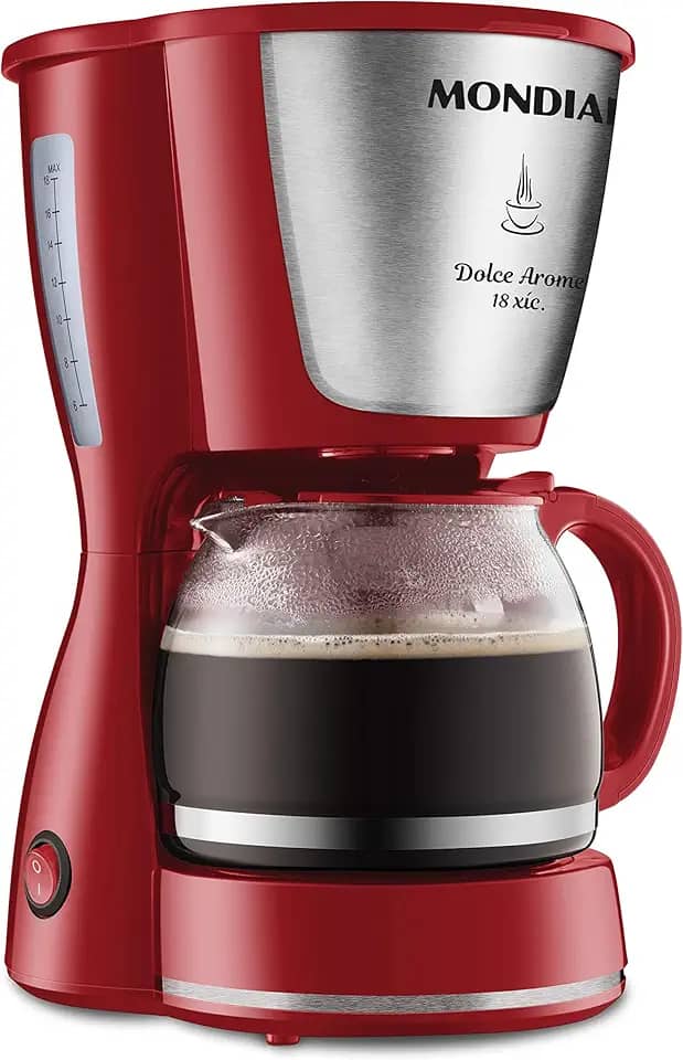 Cafeteira Elétrica Dolce Arome, Mondial, Vermelho/Inox, 550W, 110V - C-35 18X