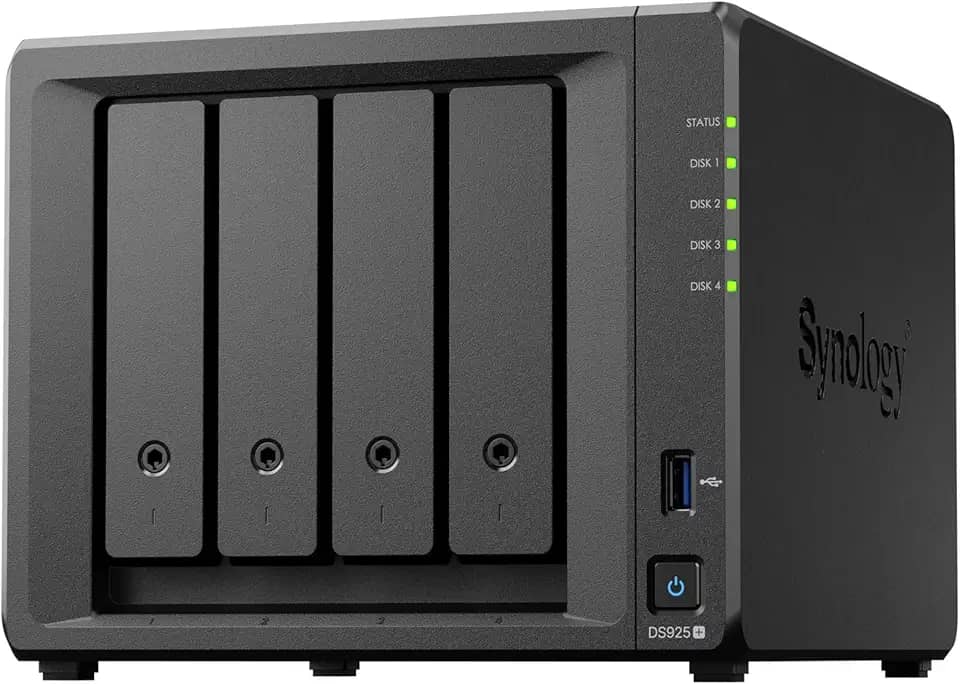 Synology DiskStation DS925+ de 4 compartimentos (sem disco)