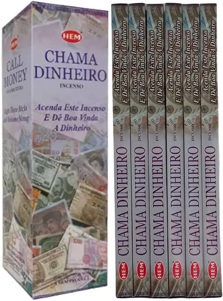 Incenso Indiano Hem Chama Dinheiro - Abundância 6 Caixas
