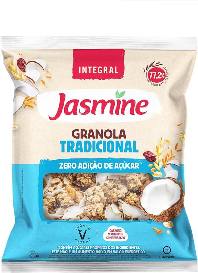 Jasmine Granola Tracional Integral Zero Açúcar 850g