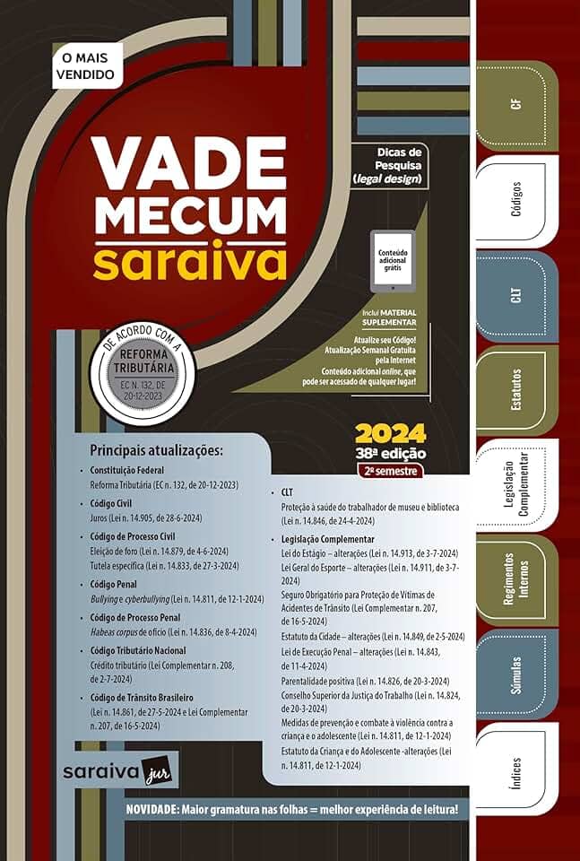 Vade Mecum Saraiva Tradicional - 38ª Edição 2024