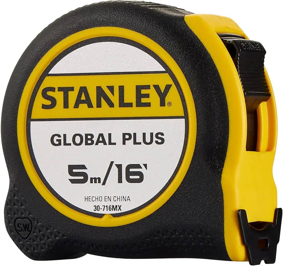 STANLEY Trena Manual Global Plus 5 Metros, com Trava Deslizante, 30716