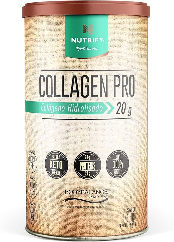 Nutrify - Collagen Pro - Colágeno Hidrolisado com Proteína - Sem Glúten, Açúcar e Lactose - Sabor Neutro - 450g