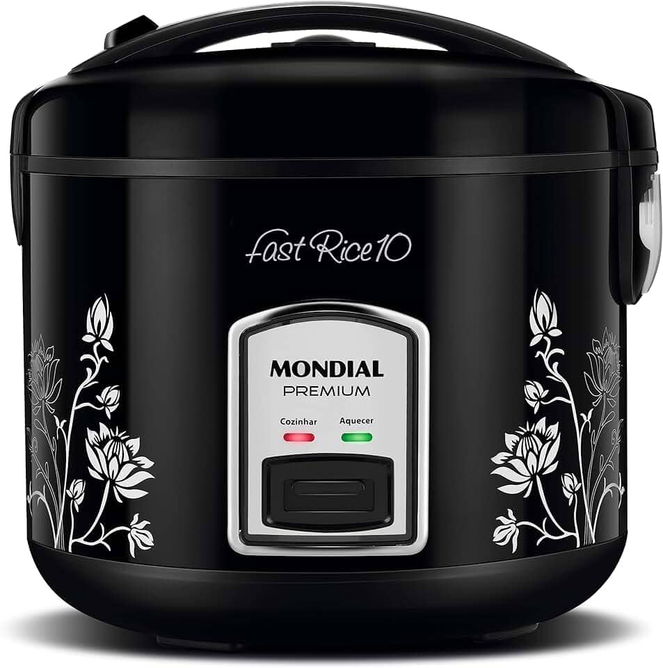 MONDIAL Panela Elétrica de Arroz, Preto, 700W, 110V - PE-44-10X