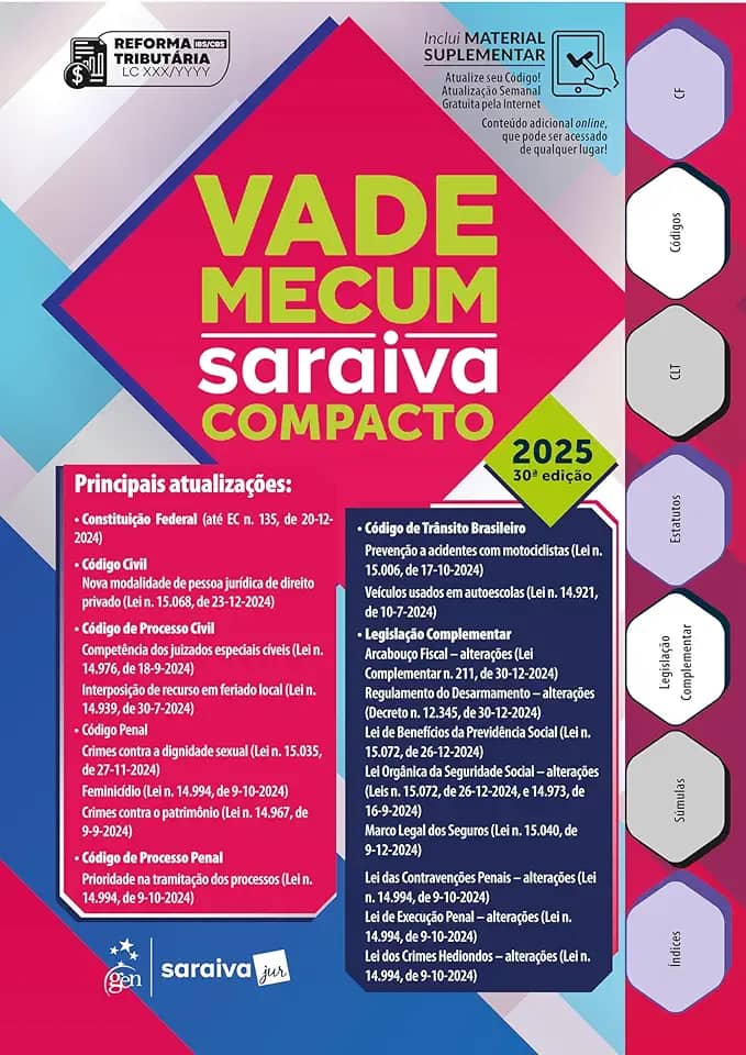 Vade Mecum Saraiva Compacto - 30ª Edição 2025