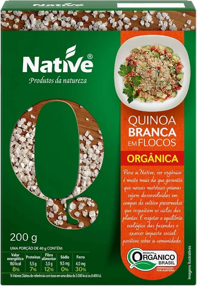 Flocos Quinoa Branca Orgânica Native 200g