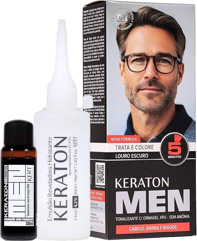 Keraton Tonalizante Men 30Ml Louro Escuro
