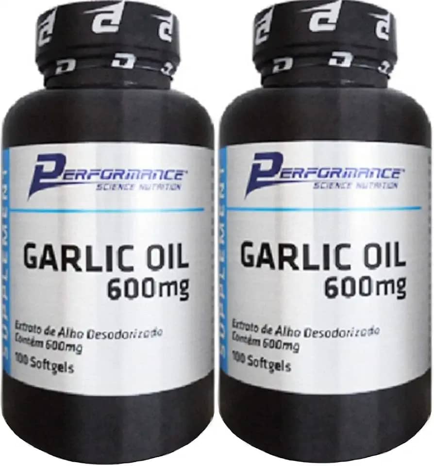 Óleo de Alho Garlic Oil 600mg Performance Nutrition 100 Cápsulas kit 2 Und