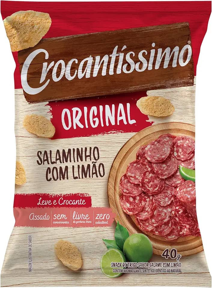 Snack De Trigo Assado Crocantissimo Salaminho Com Limao 40G