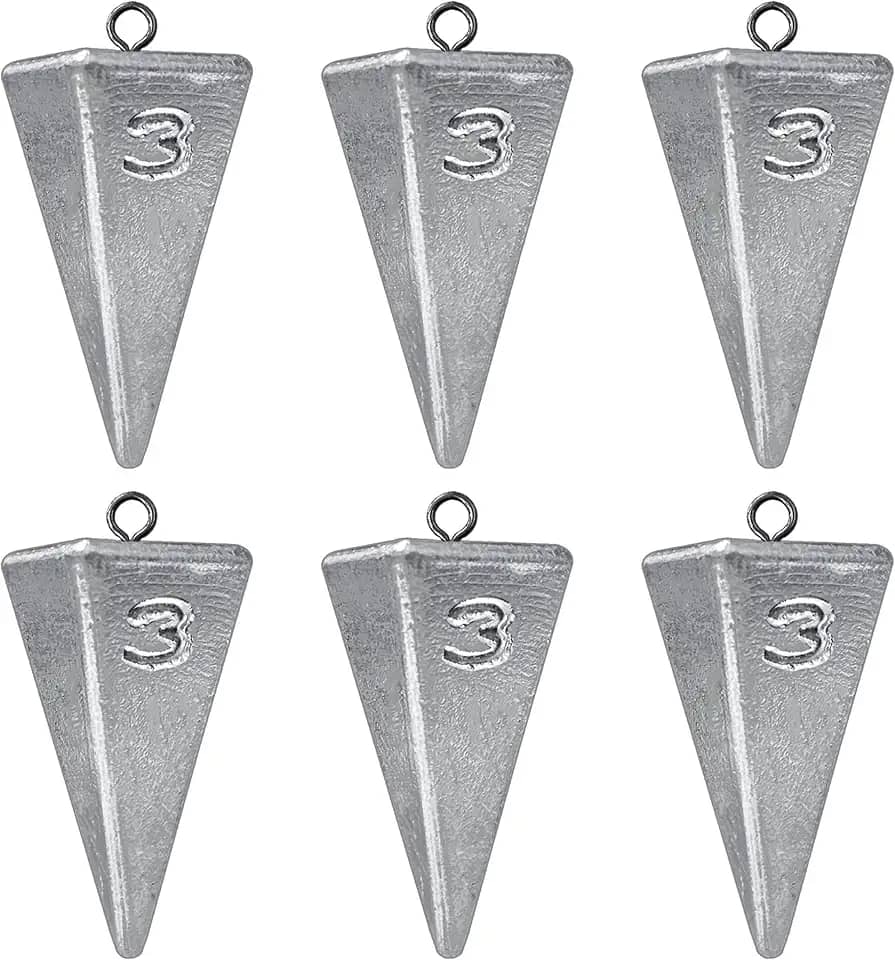Chumbadas De Pirâmide Pesos De Pesca Chumbada De Pesca, Pesos De Pesca De Água Salgada Chumbadas Para Água Salgada Equipamento De Pesca De Surf 1Oz 2Oz 3Oz