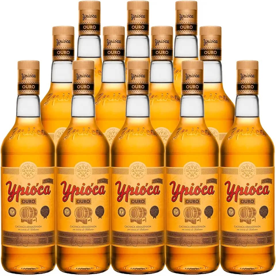 Genérico, Cachaça Aguardente Ypióca Ouro 965ml 12 Unidades