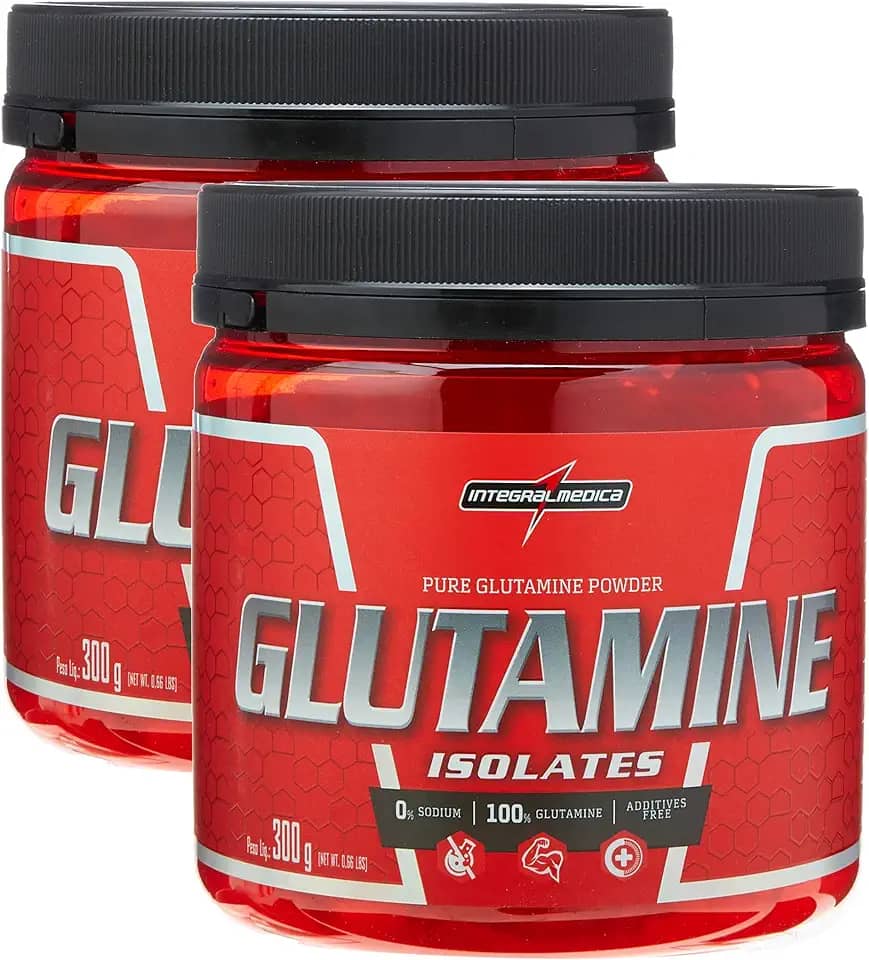 2x Glutamine Isolates Natural 300g Integralmedica