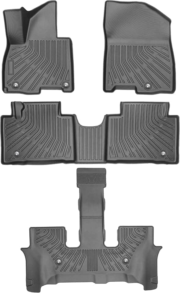 Tapetes de carro e forro de porta-malas para Hyundai Palisade 2026 apenas versão híbrida de 7 lugares, TPE para todos os climas, ajuste personalizado, antiderrapante, conjunto completo, forro de carga