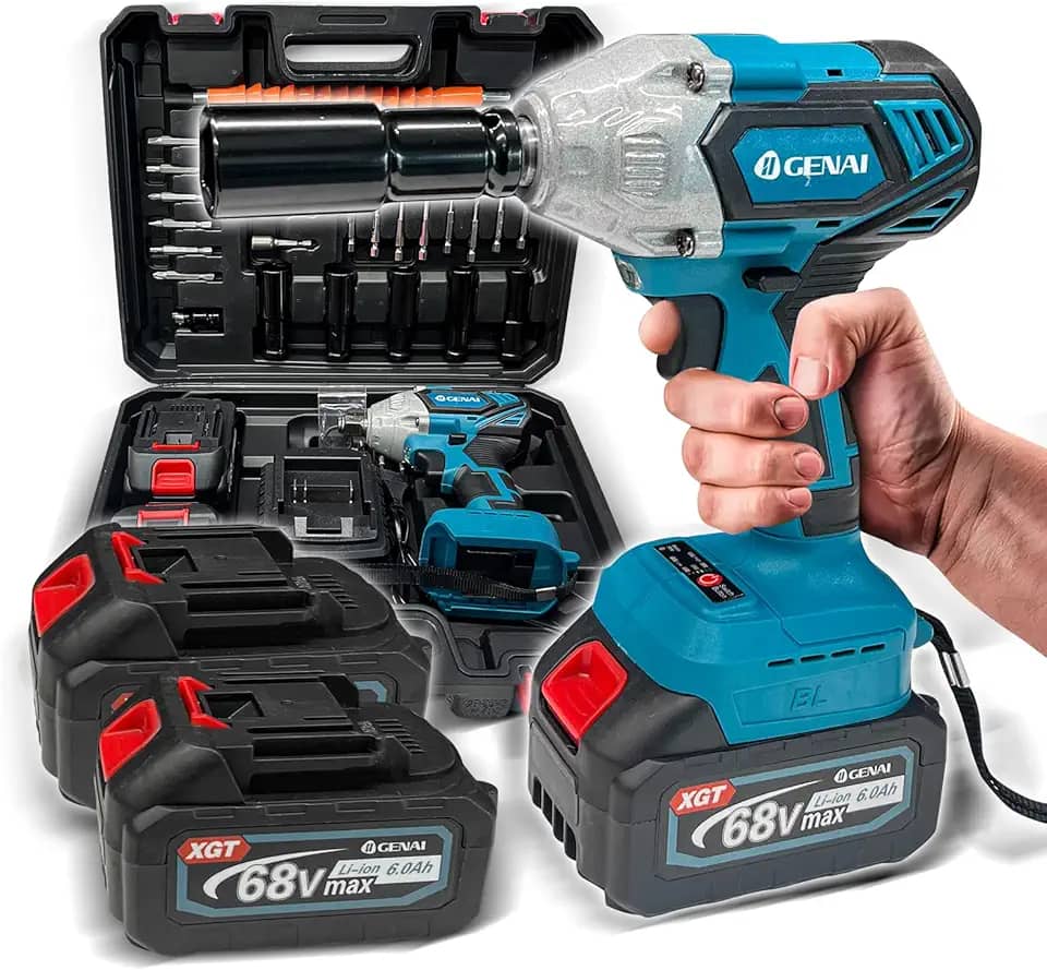 Chave De Impacto Portatil Chave De Impacto Parafusaadeira Furadeira Baterias 68V kit de ferramentas completa Dois Volts 110V/220V