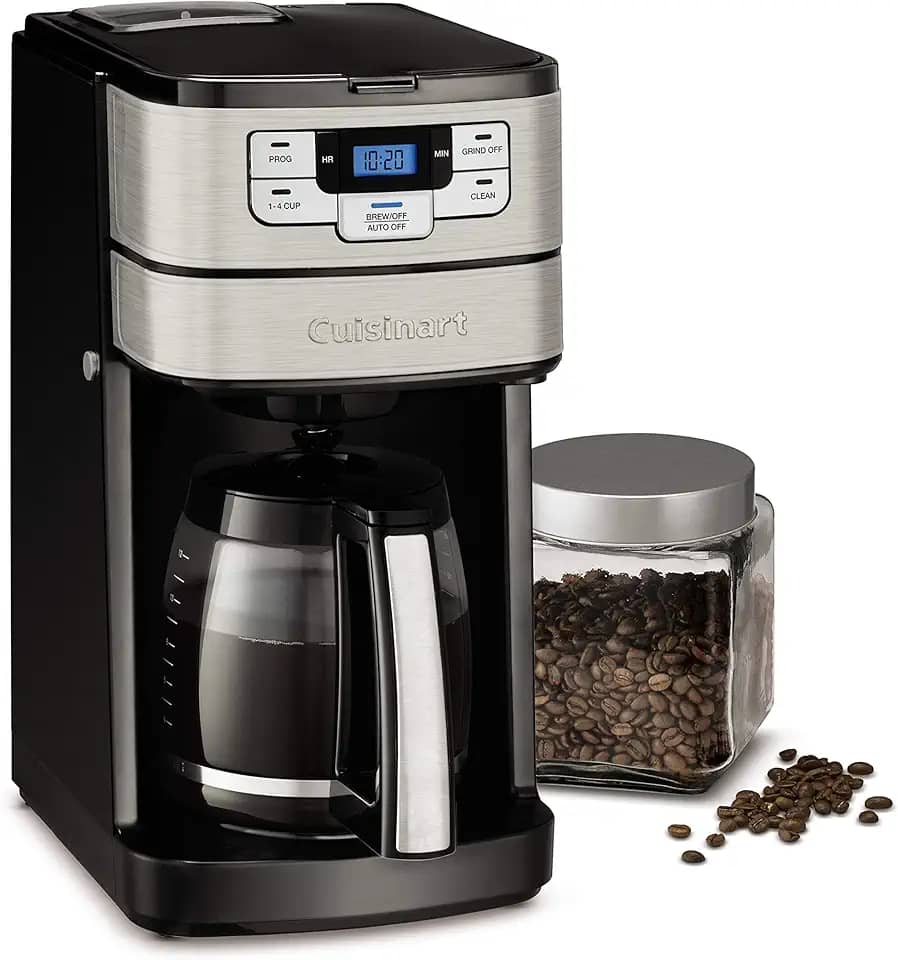 Cuisinart DGB-400 Máquina de café automática para moer e preparar 12 xícaras, preto/prata