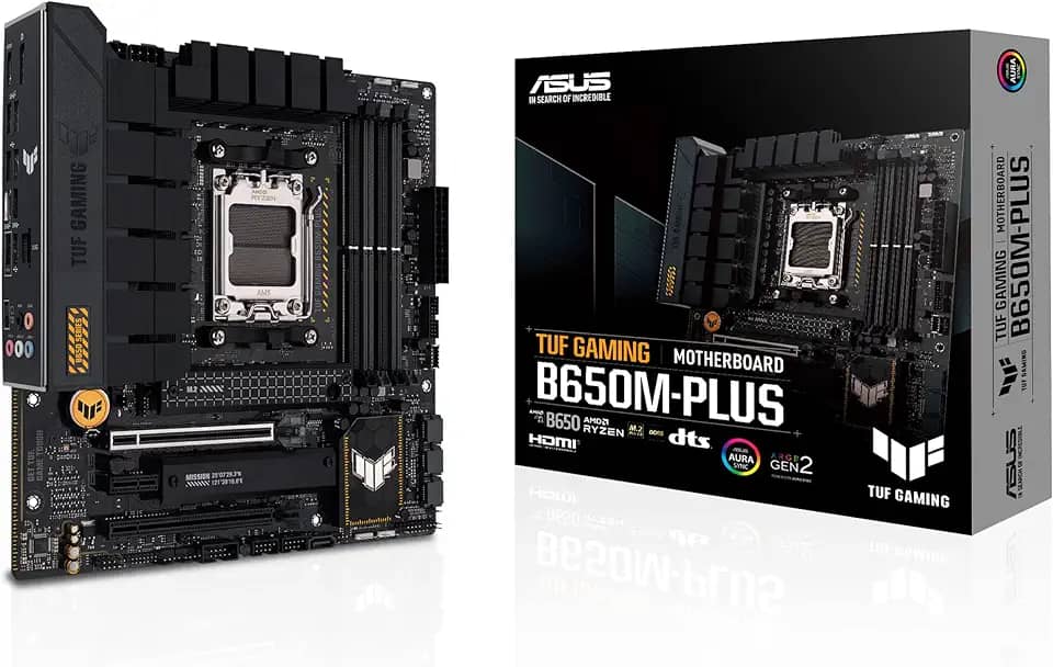Placa Mãe Asus TUF GAMING B650M-PLUS (AM5/DD5/HDMI/DisplayPort/M.2/USB 3.2/RGB)