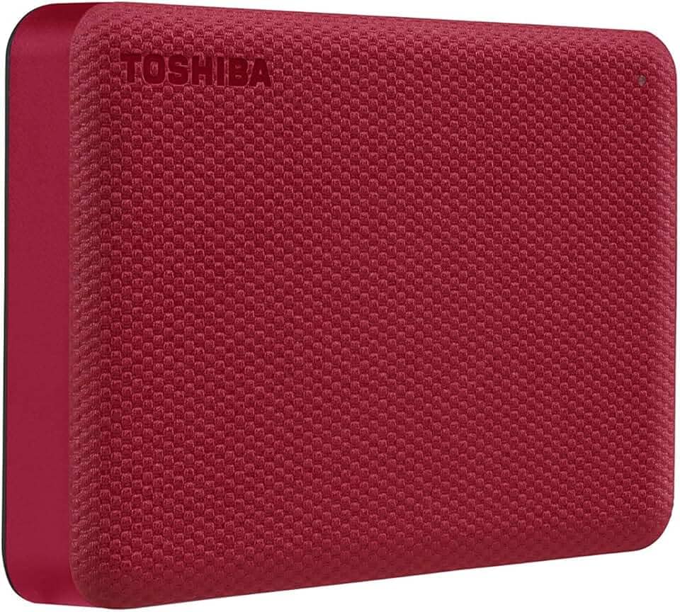 HD Externo Portátil Toshiba 4TB Canvio Advance USB 3.0 Vermelho - HDTCA40XR3CA