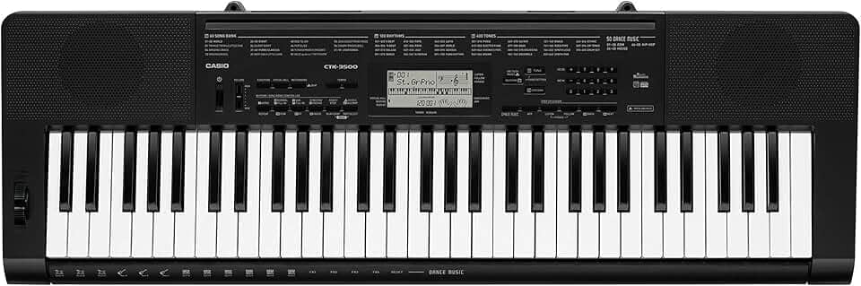 Teclado Musical Casio CTK-3500 61 teclas, 400 timbres e 48 notas de polifonia - Bivolt, Preto