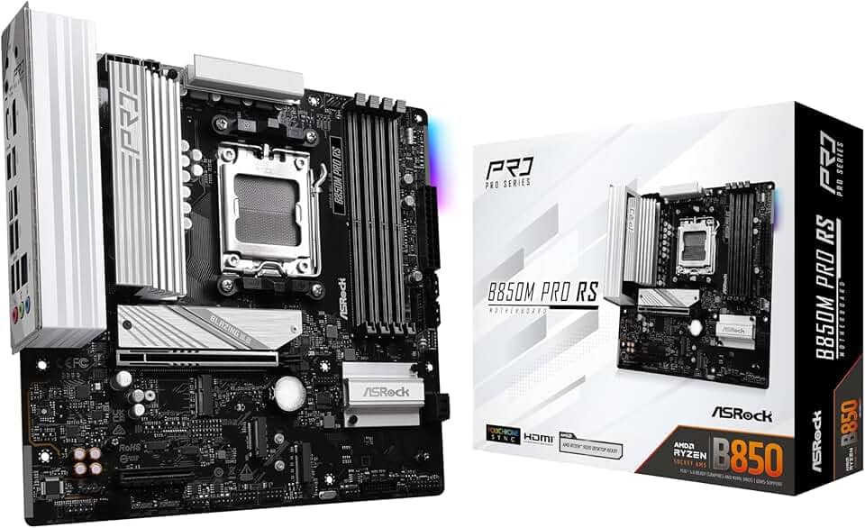Placa Mãe Asrock B850M PRO RS (AM5/4xDDR5/HDMI/DP/M.2/USB 3.2)