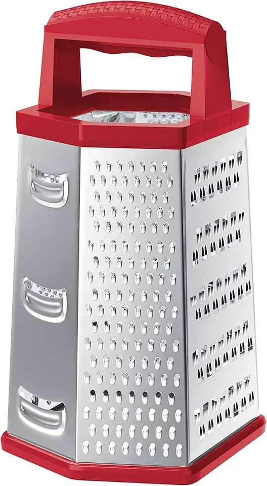 Euro Home - Ralador inox com 6 Faces de 9'' Vermelho - PRP5357-VM