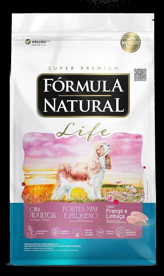 Fórmula Natural Life Ração Seca Para Cães Adultos De Pequeno Porte Sabor Frango 1Kg