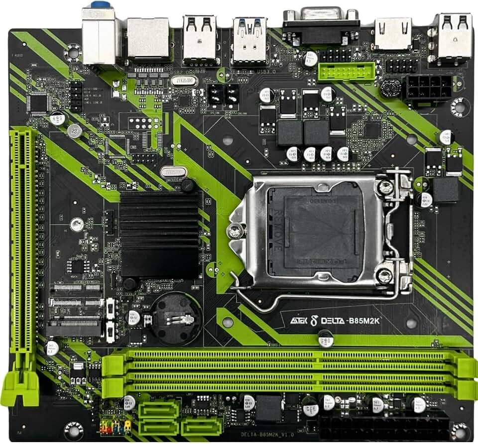 Placa Mãe Intel B85 Micro-ATX LGA 1150 DIMM 16GB RAM DDR3 4 Portas SATA III USB 3.0