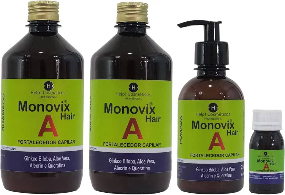 Kit Monovix A Crescimento Capilar(Kit 4 Itens) completo