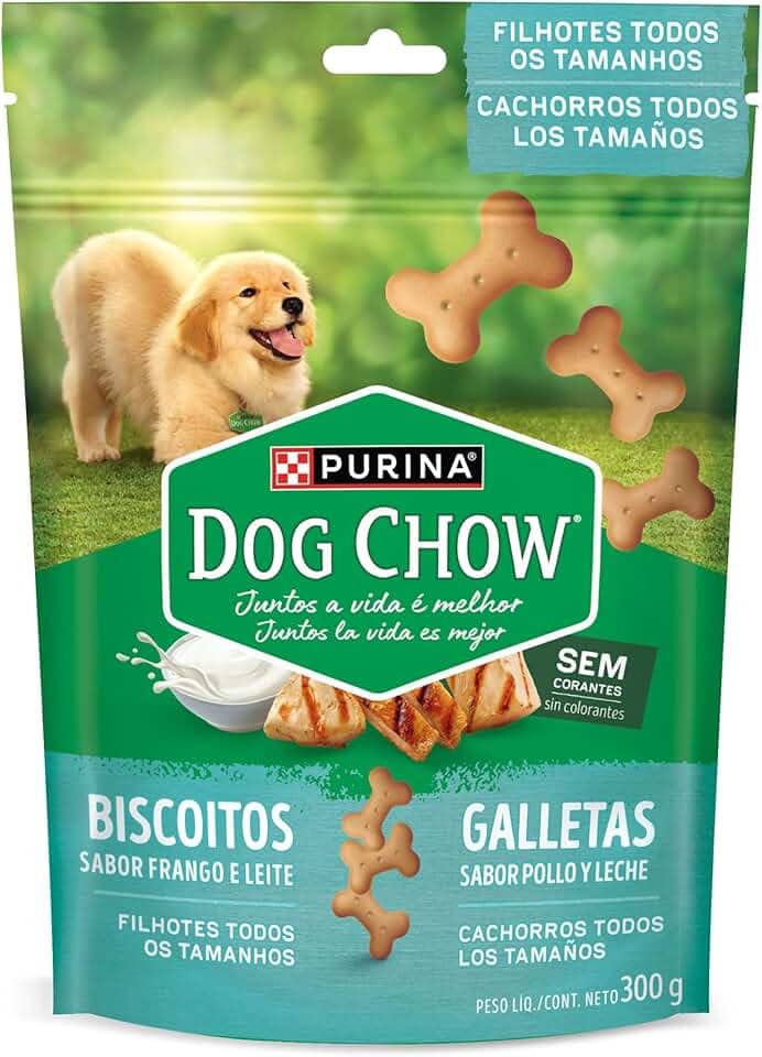 DOG CHOW Biscoitos Frango & Leite Filhotes 300g