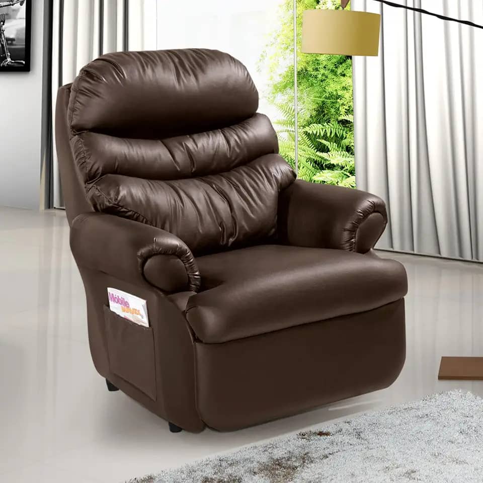 Poltrona do Papai Reclinável Cadeira Corano Soft Vovô (MARROM)