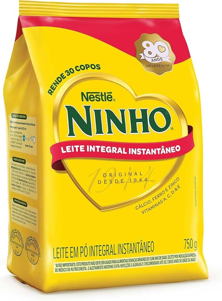 Leite em Pó Ninho Integral Instantâneo Sachê 750g