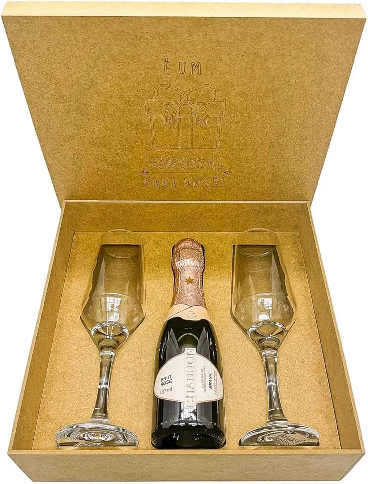 WebBar, Kit Presente Chandon Baby Brut Rosé + 2 Taças