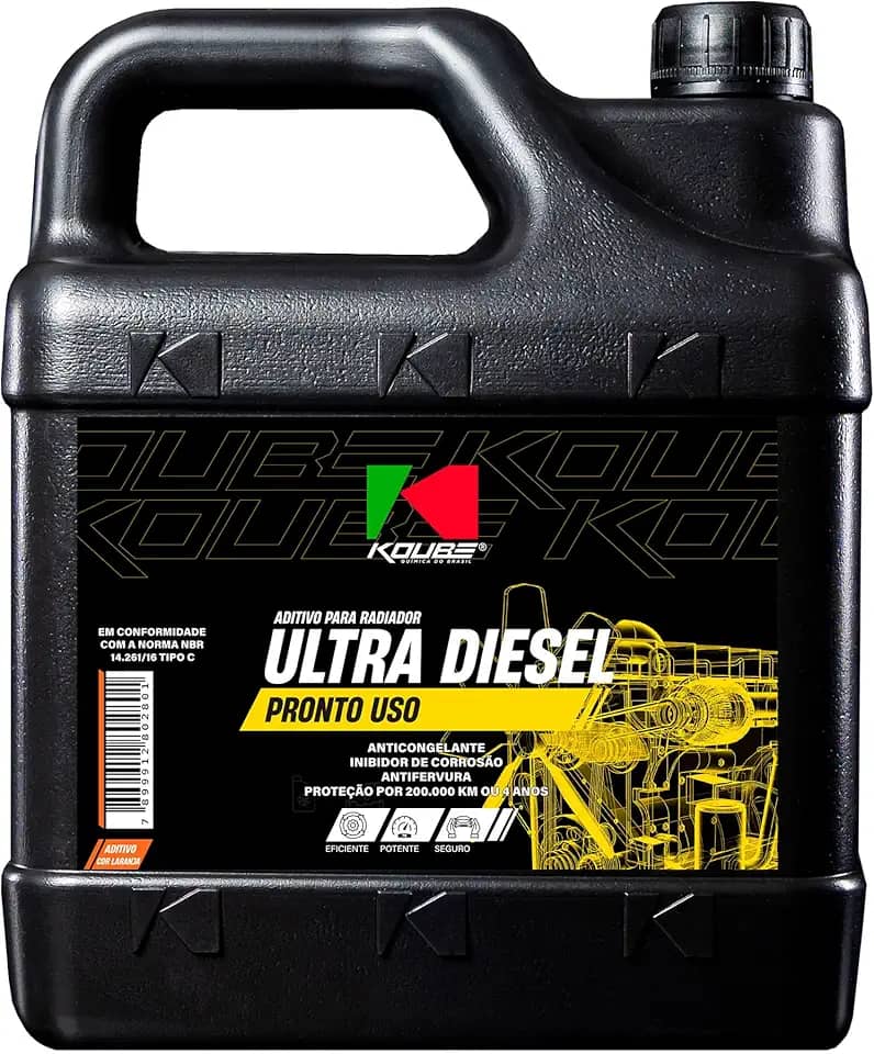Aditivo Radiador Concentrado Ultra Diesel Pronto Uso 5Litros KOUBE (Laranja)