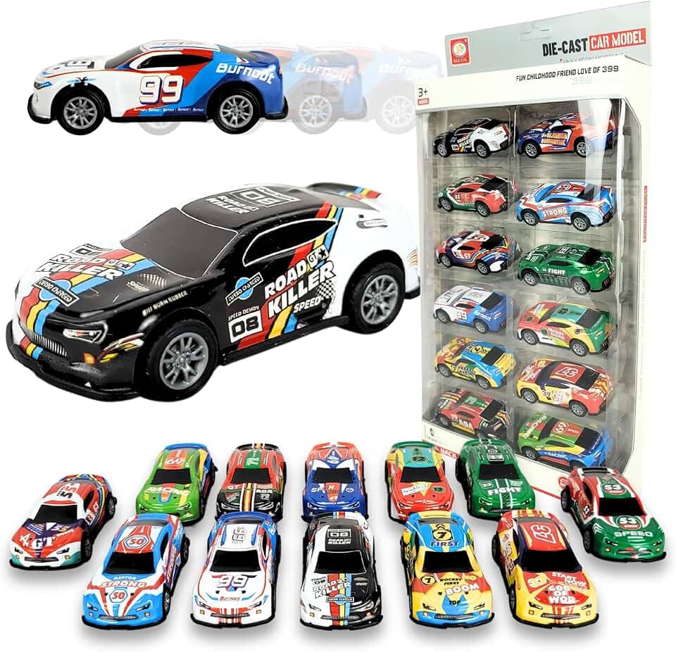 Kit 12 Carrinho Brinquedo Plástico Com Fricção Em Miniatura Carro Infatil