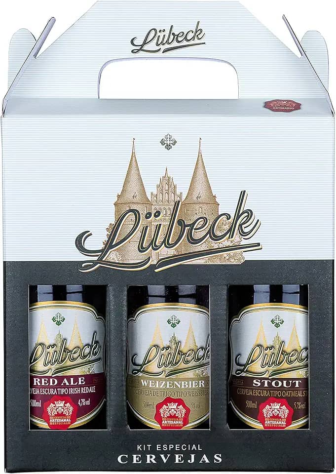 Kit Lübeck 3 Und 1 Weizenbier - 1 Stout - 1 Red Ale Lübeck Cerveja - Packs de Craft Beer