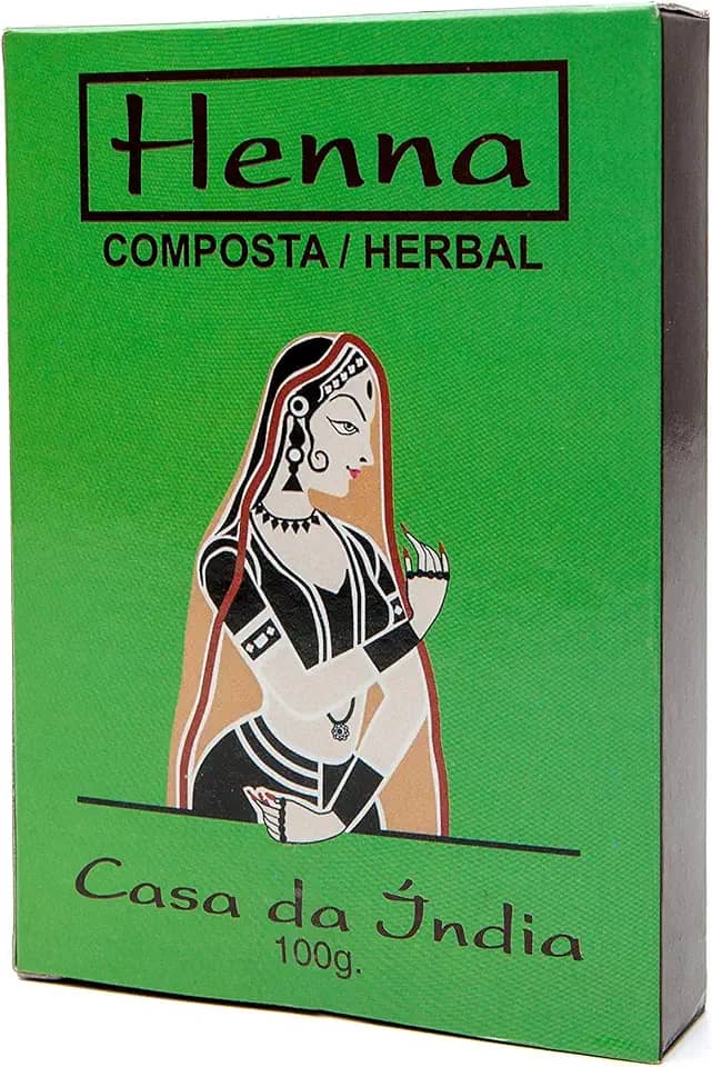 Henna composta natural para os cabelos