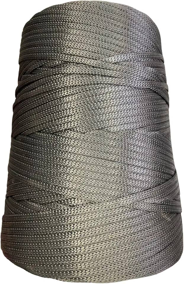 Fio Náutico Cordão 5mm: 500g – Ideal para Crochê, Tricô, Macramê e Artesanato – 100% Polipropileno – Bastos e Bazani (Preto)