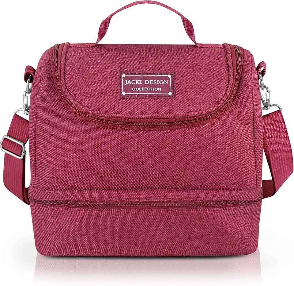 Bolsa Termica com 2 Compartilhamentos para Marmita Jacki Design (Pink)