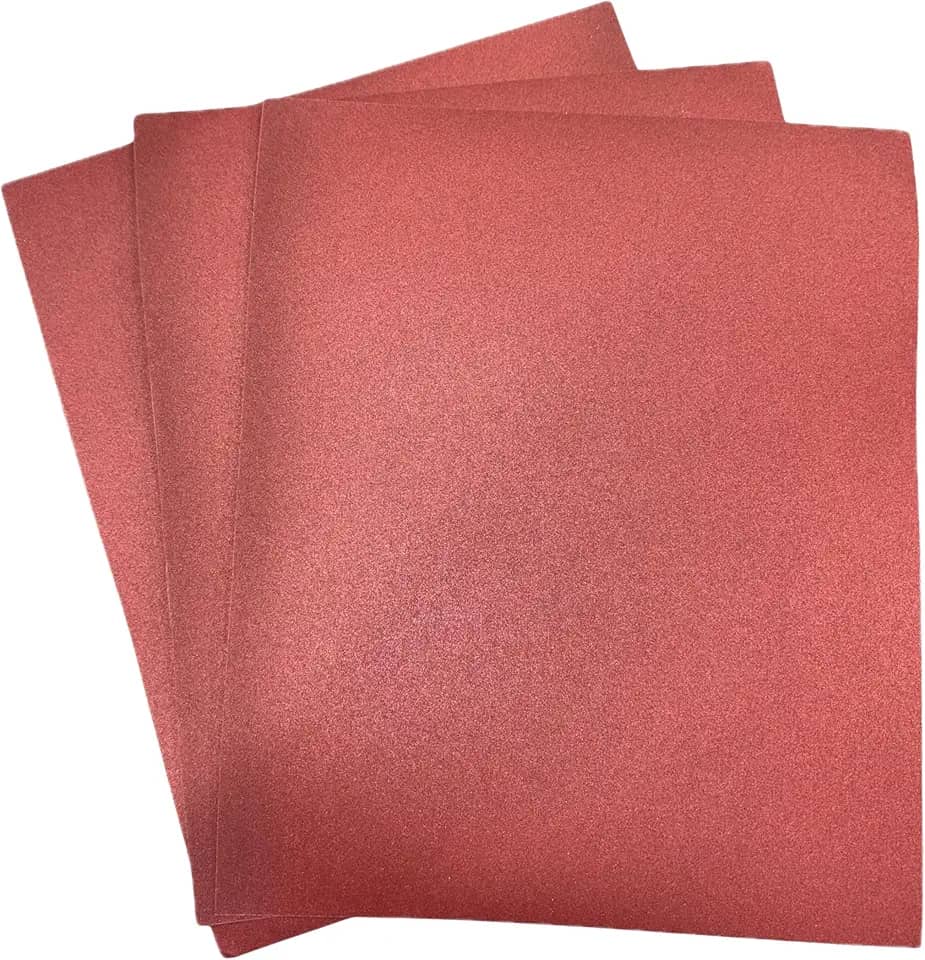 Lixa Grão 220 – Kit com 3 Folhas 22,5×27,5 cm – Acabamento Fino para Madeira, Massa, Gesso, Pintura e Pequenos Reparos