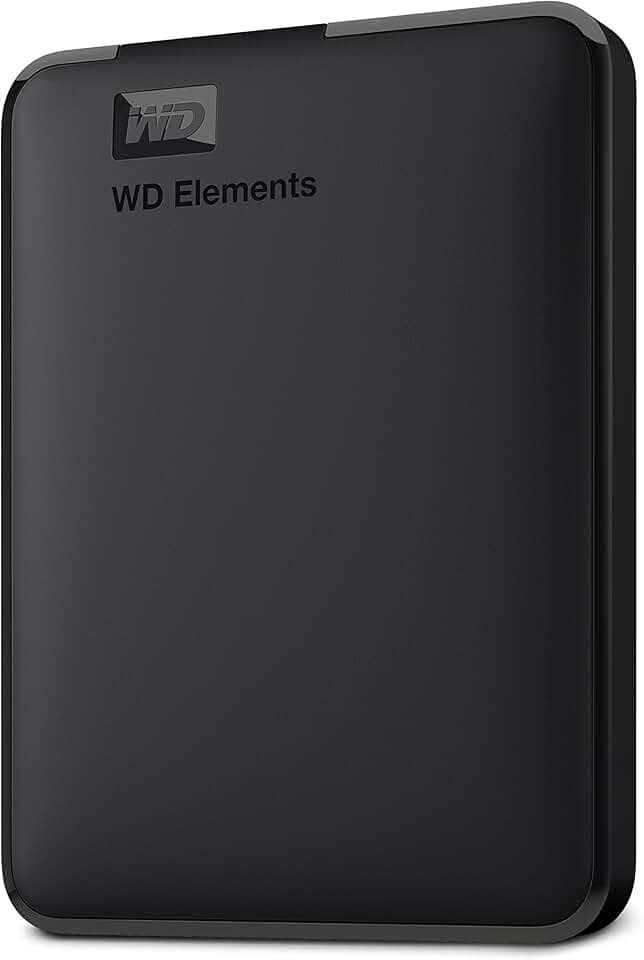 Western Digital Disco rígido externo portátil WD 4TB WD, USB 3.0 - WDBU6Y0040BBK-WESN, Preto