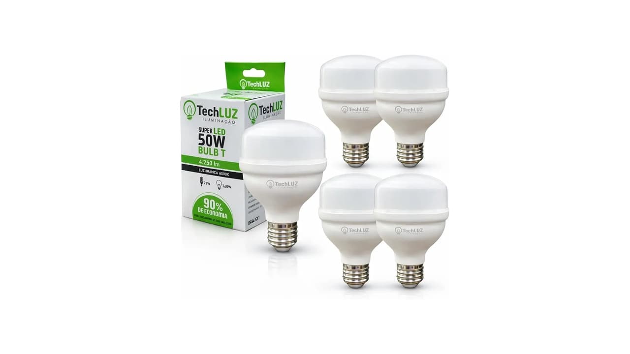 Melhor Lâmpada LED 50W para Grandes Ambientes
