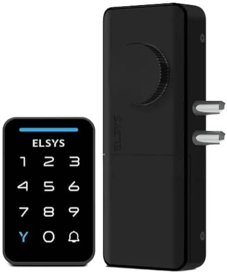 Fechadura Digital de Sobrepor, Abertura por senha, Dance, Preta DS910V, Elsys