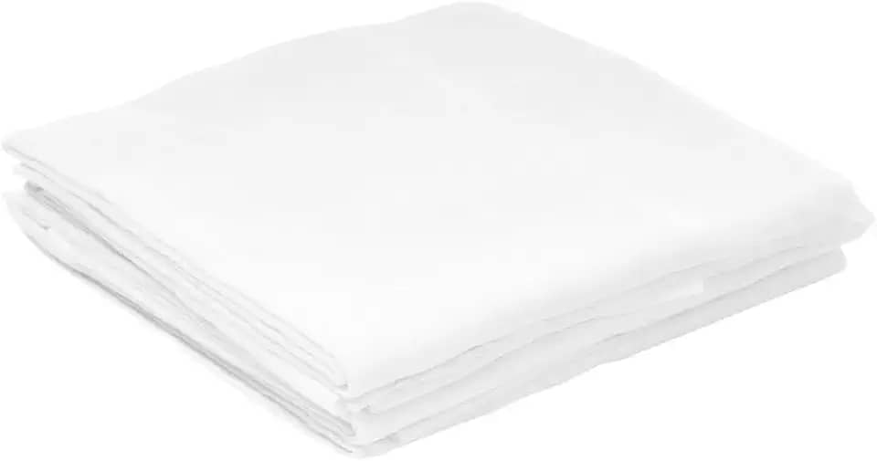 Kit com 5 Fralda Pinte e Borde 65x65cm Tecido Duplo 100% Algodão Brancas - Absorventes - Para Ombro, Trocador, Passeios e Bordados Personalizados