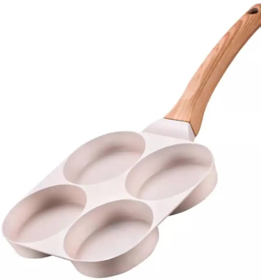 Frigideira antiaderente 4 divisoes inducao gas eletrico cabo marmore toque suave cozinha saudavel