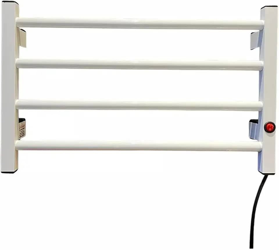 Toalheiro Térmico 4 Barras- Aquecedor de Toalhas Com Seletor de Voltagem 110/220 (BRANCO)
