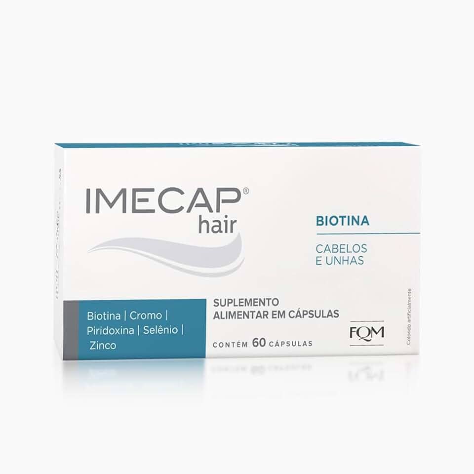 Imecap Hair 60 Cápsulas - Vitaminas para Cabelos e Unhas com Biotina